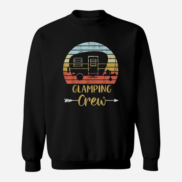 Glamping Crew Funny Matching Family Girls Camping Trip Sweatshirt