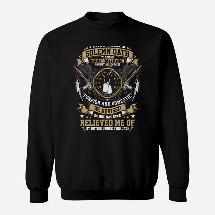 I Once Took A Solemn Oath To Defend A Constitution Veteran Sweatshirt
