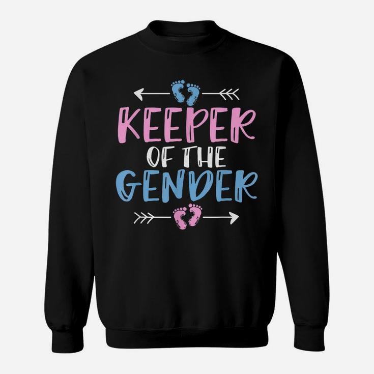 Keeper Of The Gender - Cute Gender Reveal Baby Shower Design Sweatshirt