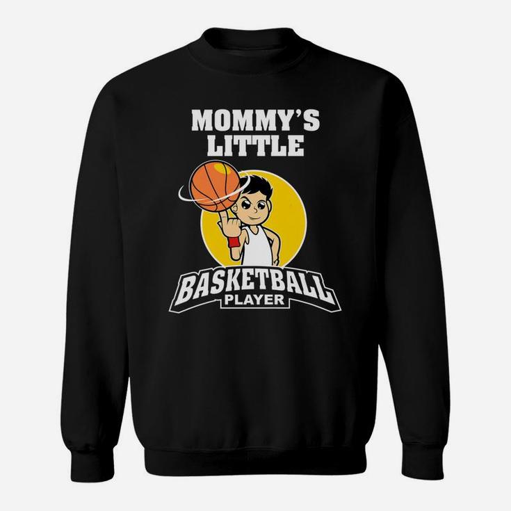 Kids Boys Mommys Little Basketball Player Tee Sweatshirt