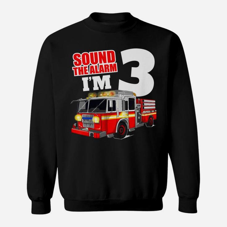Kids Fire Truck 3Rd BirthdayShirt 3 Boy Toddler Firefighter Sweatshirt