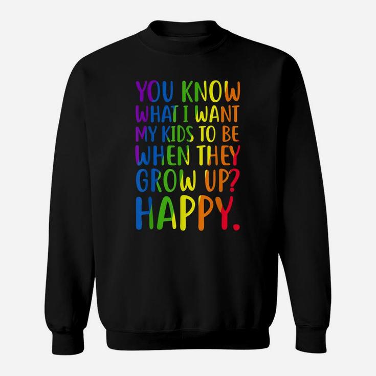 Lgbt Awareness Parents Mom Dad Gay Pride Rainbow Sweatshirt