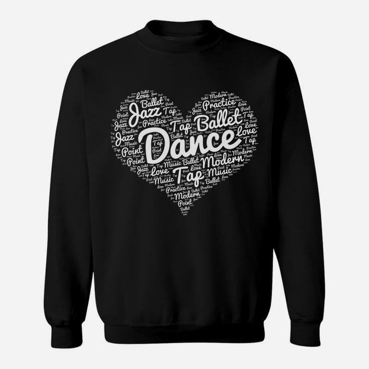 Love Dance Valentines Day For Girls Women Sweatshirt