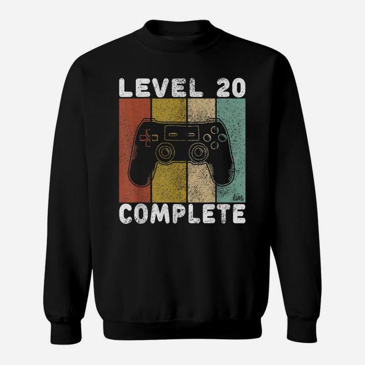 Mens 20Th Birthday Shirt Men Gaming Tshirt Level 20 Complete Sweatshirt
