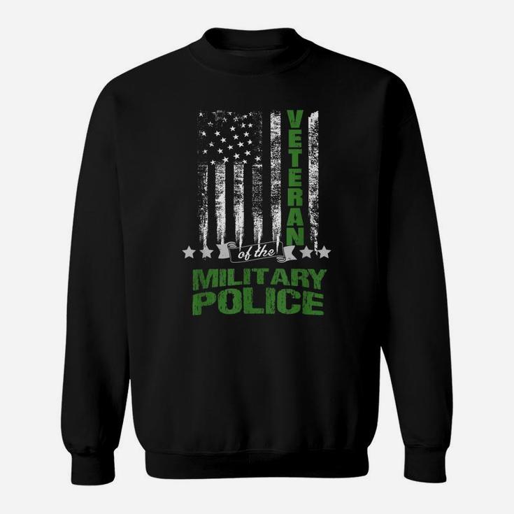 Military Police Veteran American Flag Sweatshirt