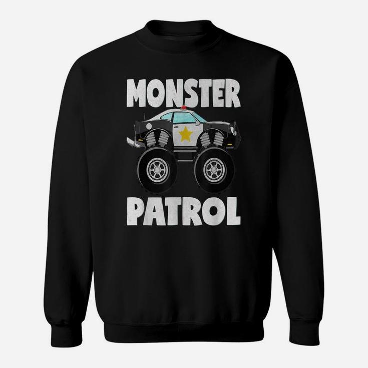 Monster Patrol Vintage Police Cop Car Monster Trucks Sweatshirt