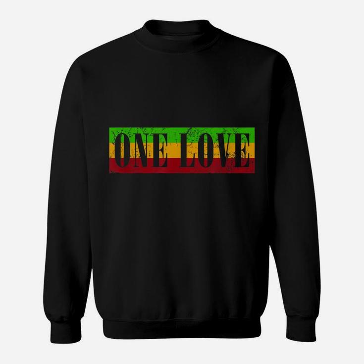 One Love Sign Rasta  Jamaica Retro Vintage Gift Sweatshirt