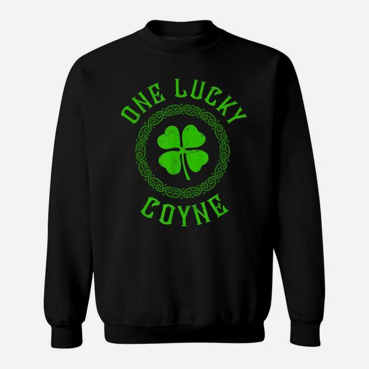 One Lucky Coyne Irish Last Name Distressed Clover T-Shirt Sweatshirt