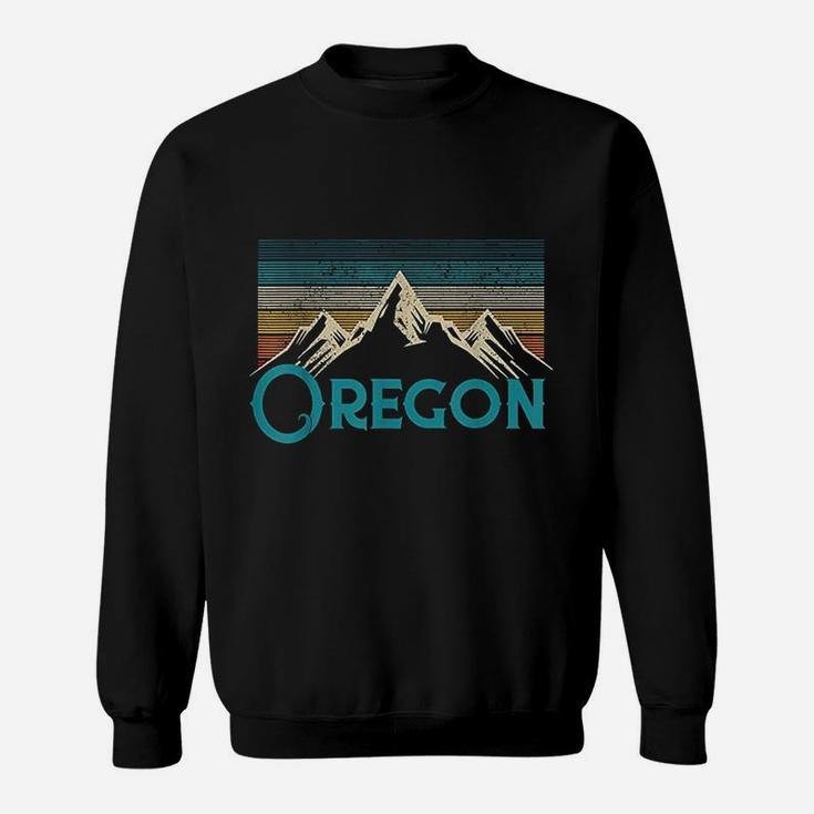 Oregon Vintage Mountains Retro Hiking Sweatshirt