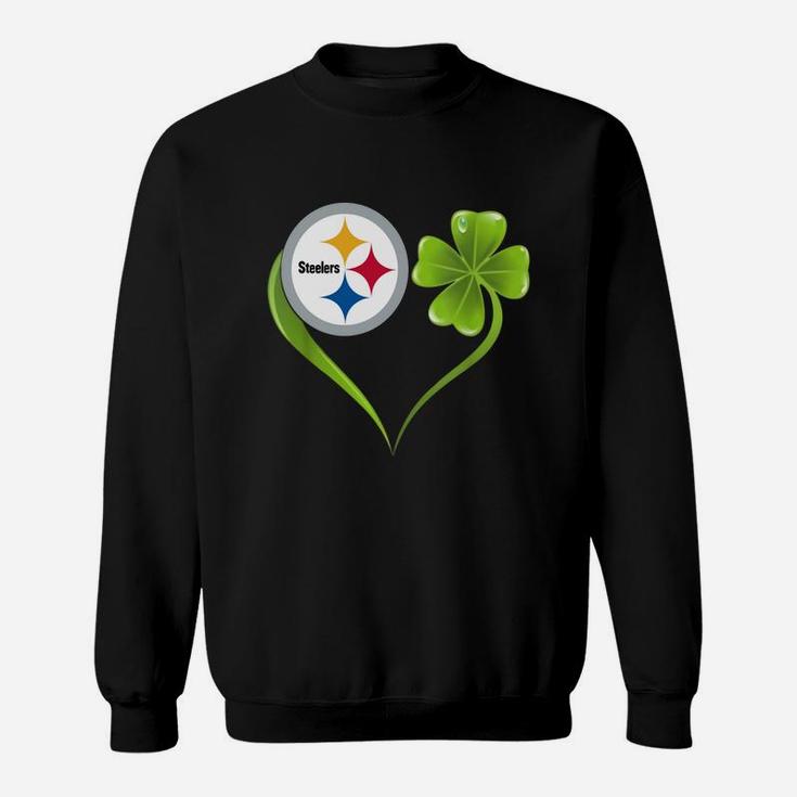 Patrick Day Shamrock Heart Football Team Pittsburgh-steeler Shirt Sweatshirt