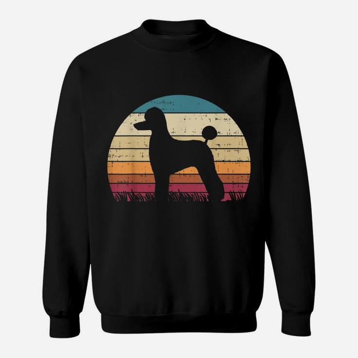 Poodle Silhouette Sunset Vintage Pet Dog Lover Owner Gift Sweatshirt