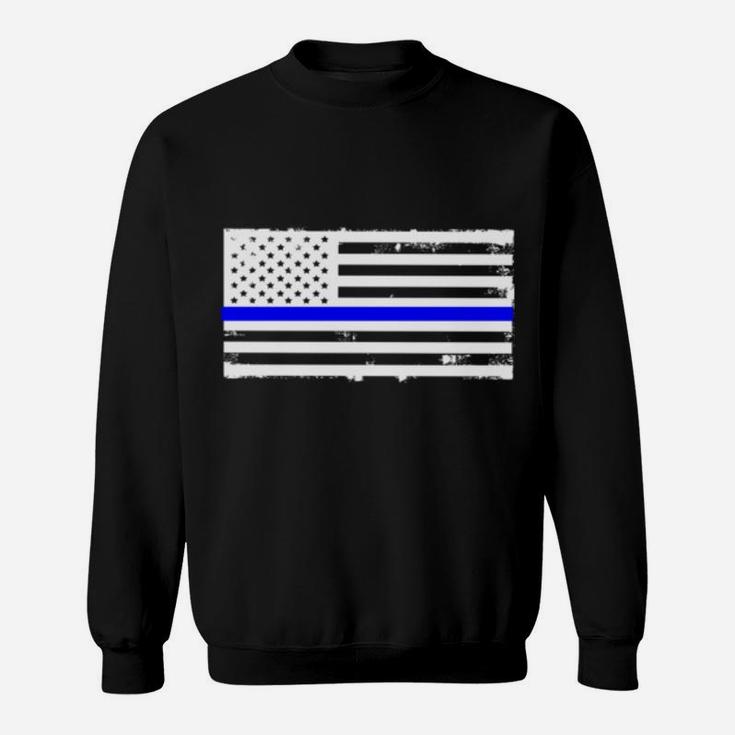 Proud Mom Of A Police Officer Mother Gift Sweatshirt Us Flag Sweatshirt
