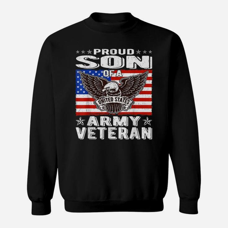 Proud Son Of Us Army Veteran Patriotic Military Family Gifts Sweatshirt
