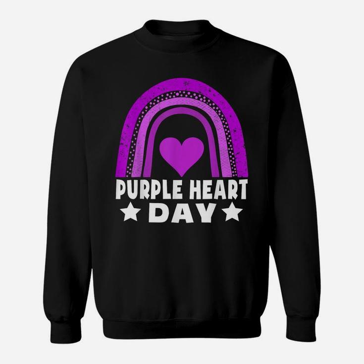 Purple Heart Day Military Us Combat Veteran Women Men Kids Sweatshirt