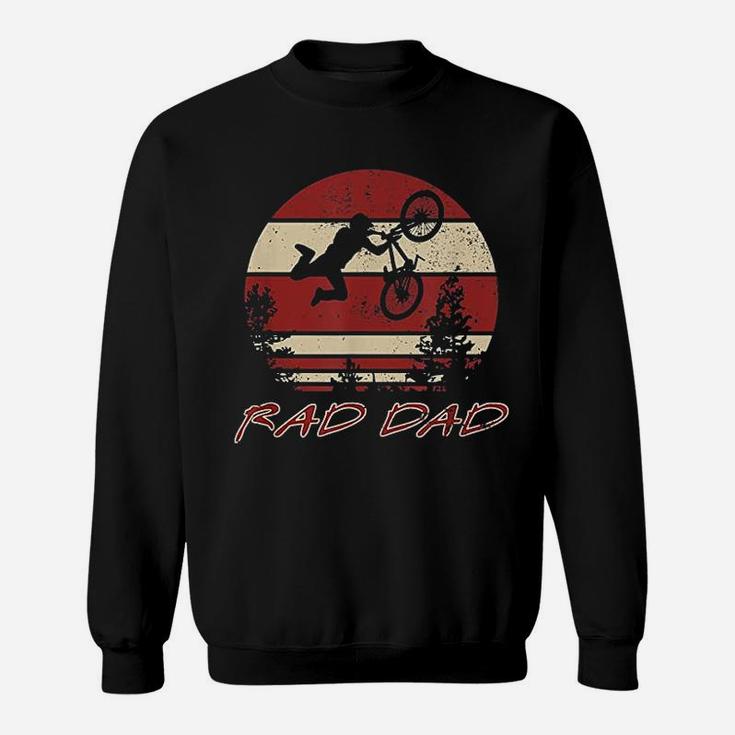 Rad Dad Racing Retro Vintage 80s Bmx Biking Distressed Sweatshirt