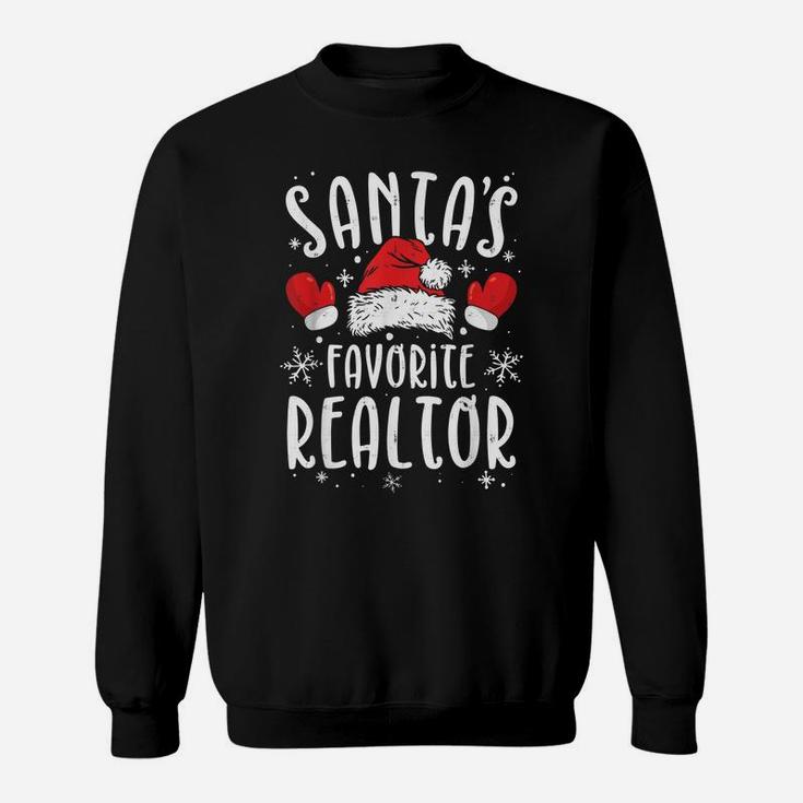 Real Estate Santa's Favorite Realtor Santas Favorite Ho Sweatshirt