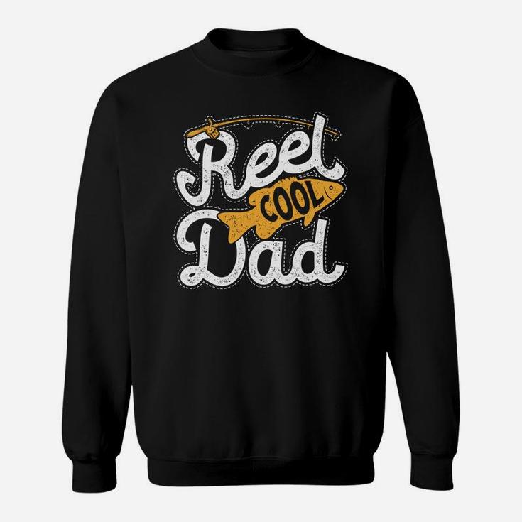 Reel Cool Dad Dads Daddy Men Funny Fishing Gift Sweatshirt