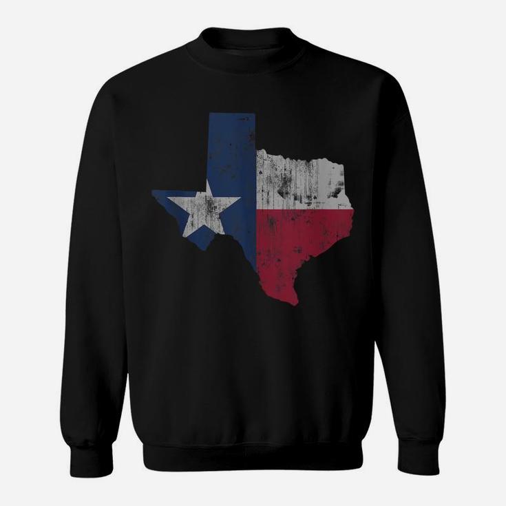 Retro Texas Flag Map Gift Men Women Kids Sweatshirt