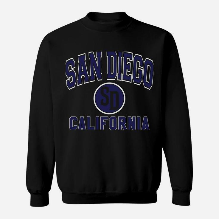 San Diego SD Varsity Style Navy Blue Print Sweatshirt
