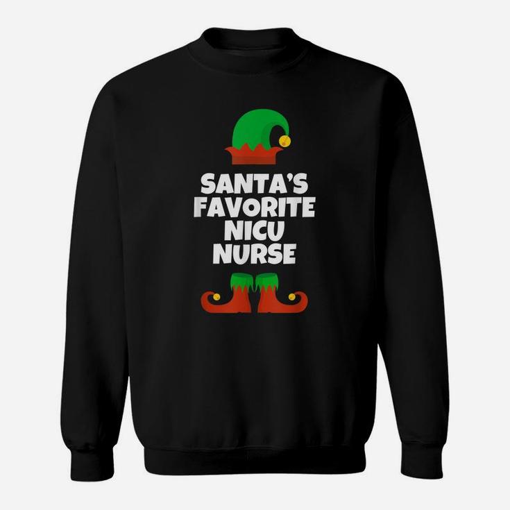 Santa's Favorite Nicu Nurse Gift Christmas Funny Neonatal Sweatshirt