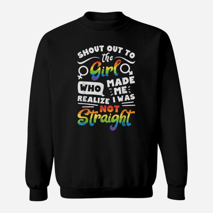 Shout Out To The Girl Lesbian Pride LgbtShirt Gay Flag Sweatshirt