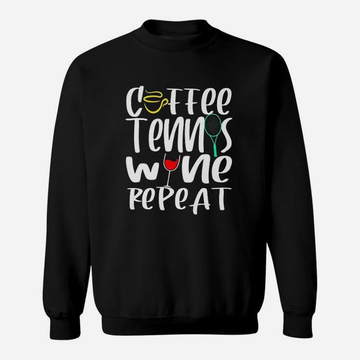 Tennis Player Coach Coffee Wine Lover Funny Christmas Gift Sweatshirt