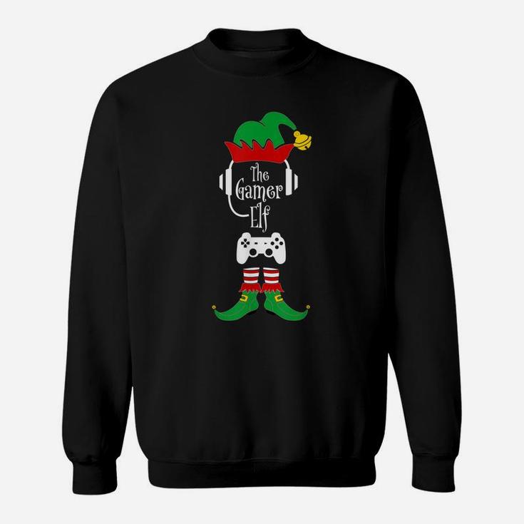 The Gamer Elf Novelty Christmas Gift Idea For Gamers Sweatshirt