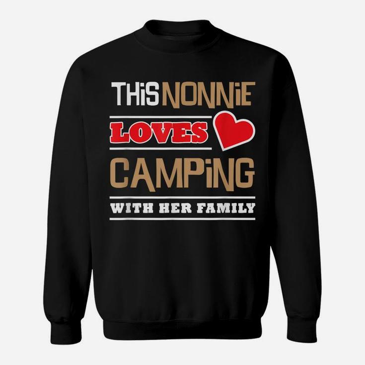 This Nonnie Loves Camping With Her Family Grandma Camp Sweatshirt
