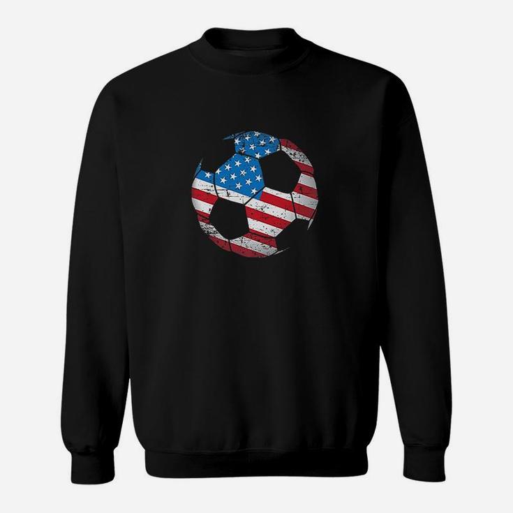 United States Soccer Ball Flag Jersey - Usa Football Sweatshirt