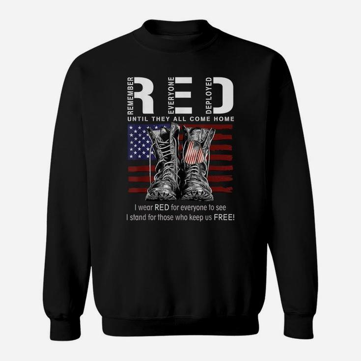 Until They Come Home My Soldier Red Friday Military Us Flag Sweatshirt