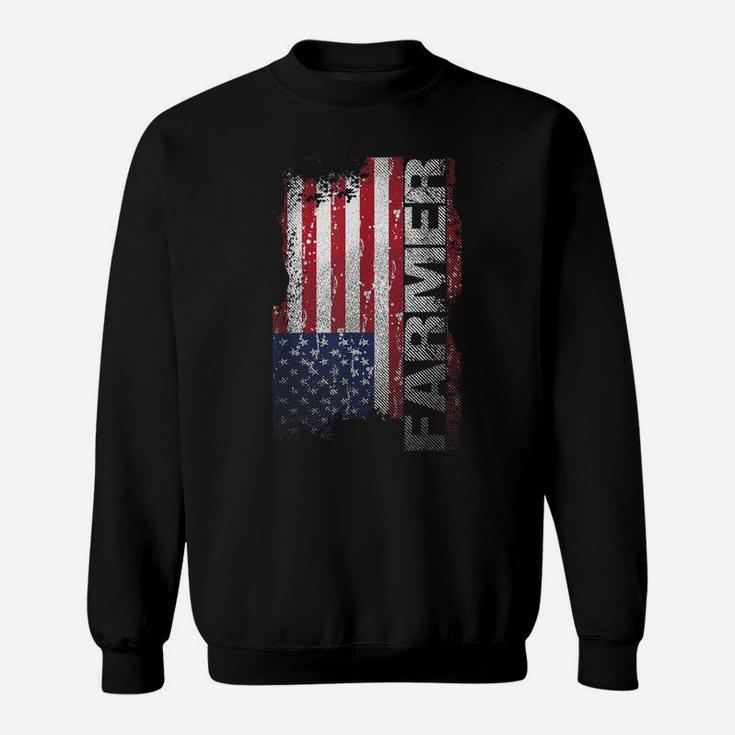 Usa Flag Farmer , American Farmers Tee Patriotic Gift Sweatshirt