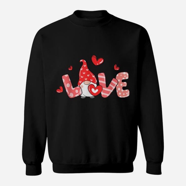 Valentines Day Gnome Love Funny Boys Girls Kids Sweatshirt