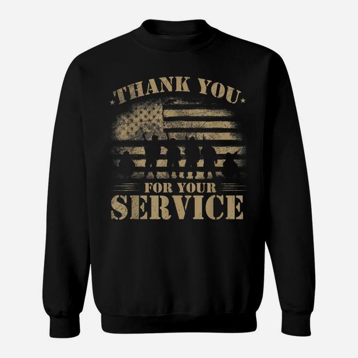 Veteran 365 Vintage Veteran Thank You For Your Service Sweatshirt