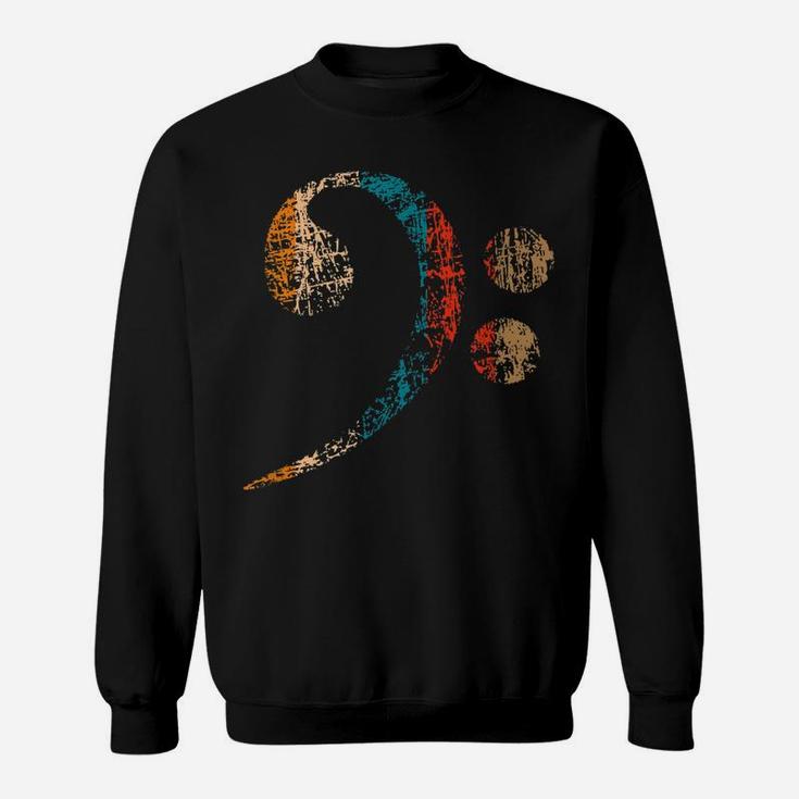 Vintage Bass Clef  For Bass Players, Bassists & Bands Sweatshirt