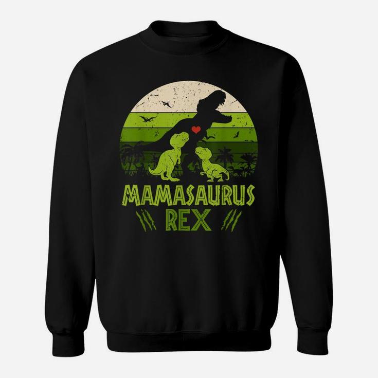 Vintage Retro 2 Kids Mamasaurus Dinosaur Lover Gift Sweatshirt