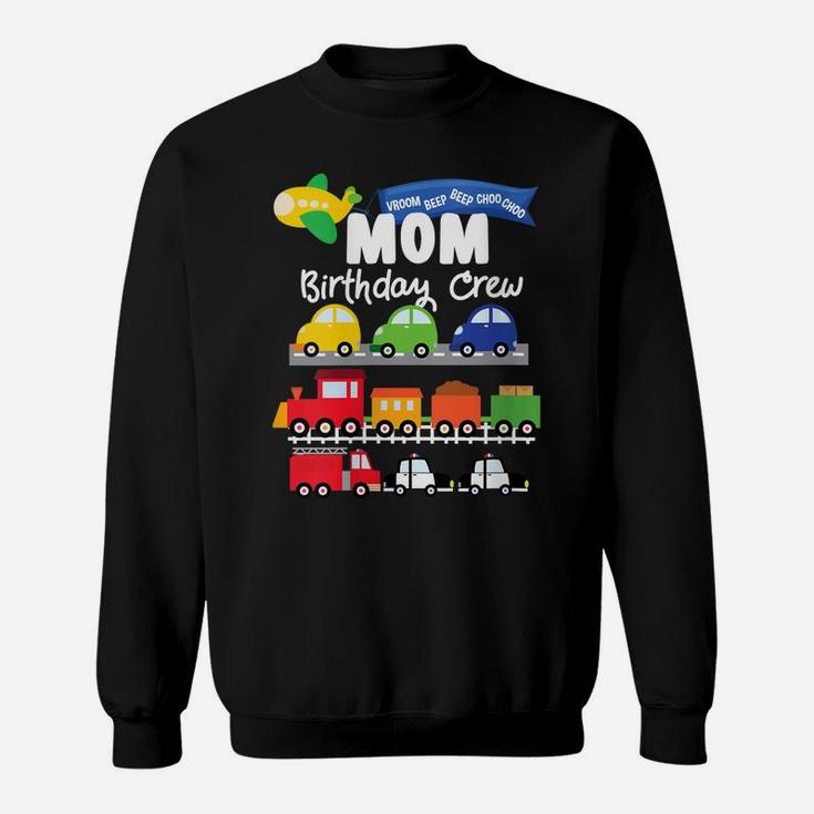 Womens Mom Transportation Birthday Airplane Cars Fire Truck Train Sweatshirt