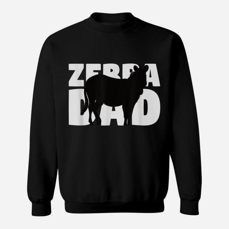 Zebra Lover Gift 'Zebra Dad' Zoo Keeper Animal Father Zebra Sweatshirt