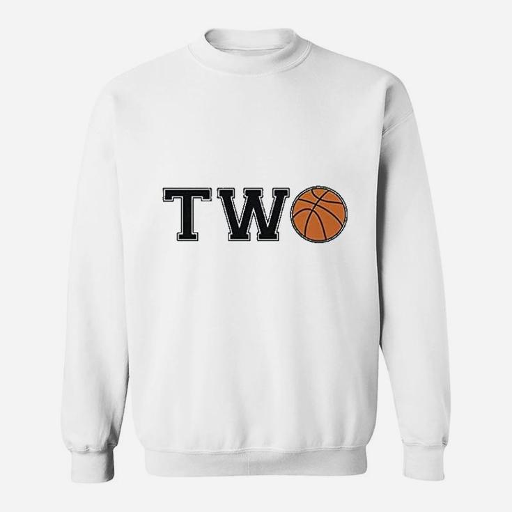 2nd Birthday Gift For Two Years Old Basketball Toddler Jersey Sweatshirt