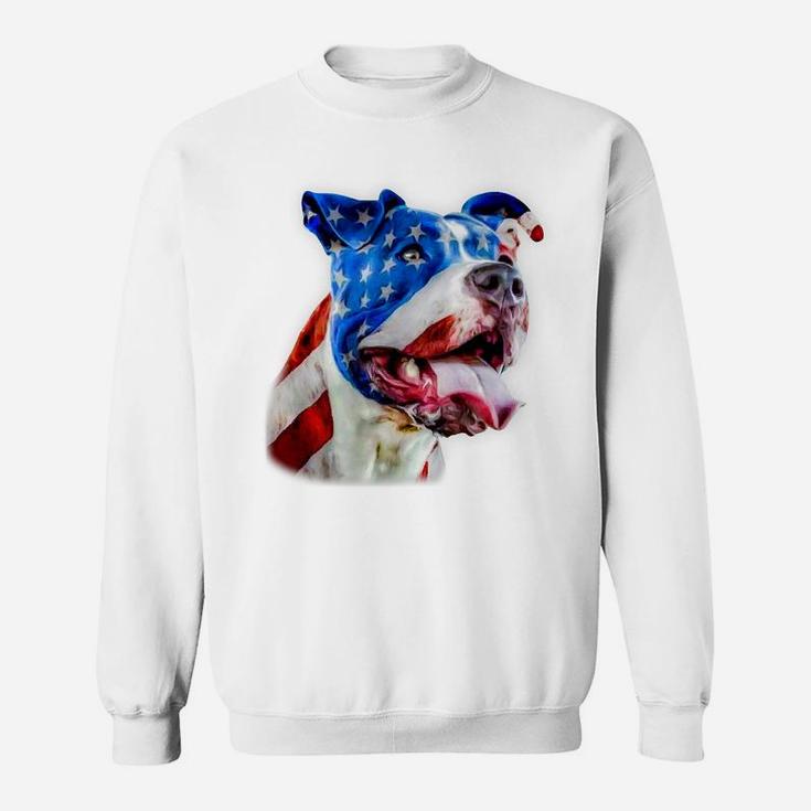 American Pit Bull Terrier USA Flag Patriotic Dog Gift Sweatshirt