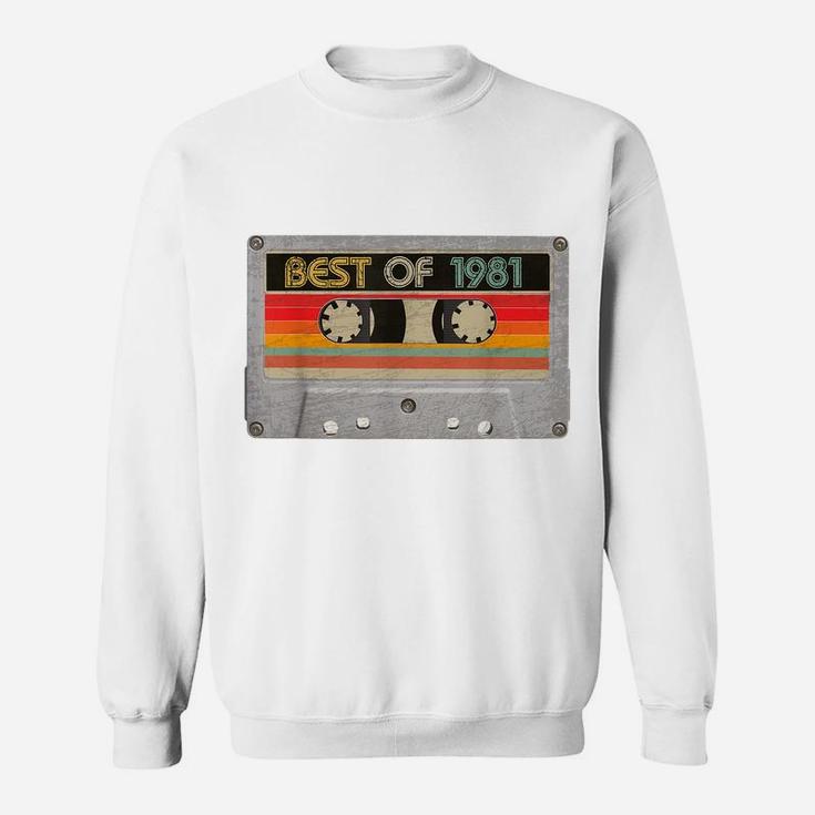 Best Of 1981 39Th Birthday Gifts Cassette Tape Vintage Sweatshirt
