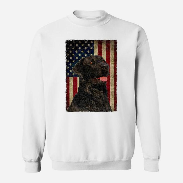 Black Lab Tshirt Gift USA Flag Lab Owner Hunting Dog Shirt Sweatshirt
