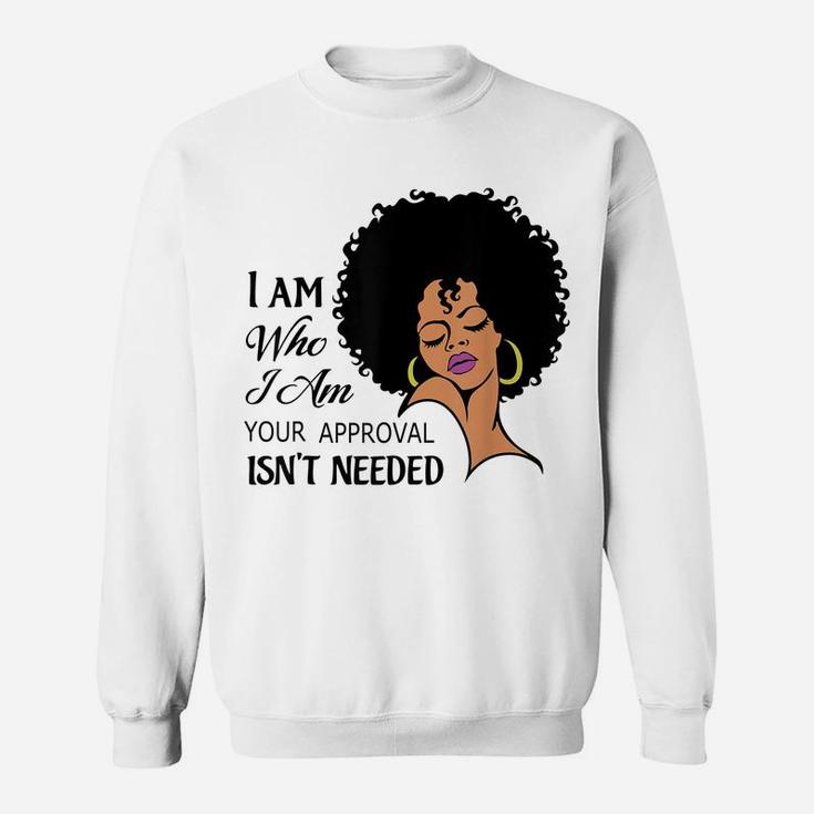 Black Queen Lady Curly Natural Afro African American Ladies Sweatshirt
