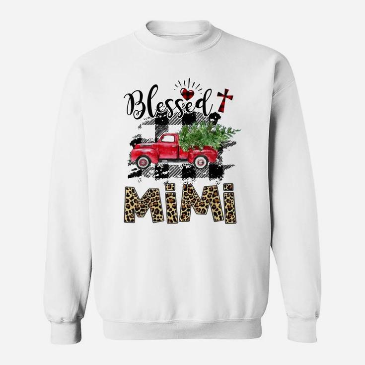Blessed Mimi Christmas Red Truck Car Sweatshirt