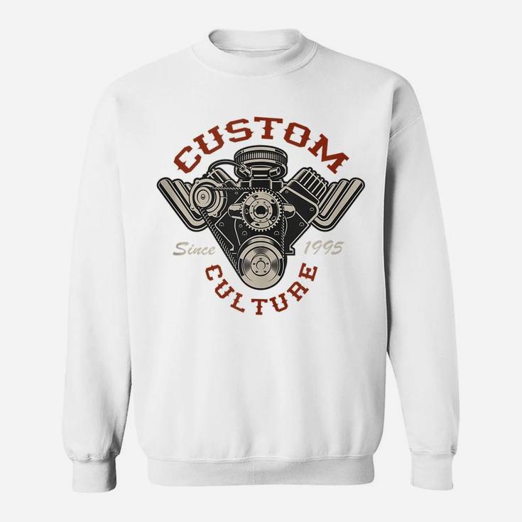 Custom Culture Since 1995 Old School Hot Rod Retro Vintage Sweatshirt