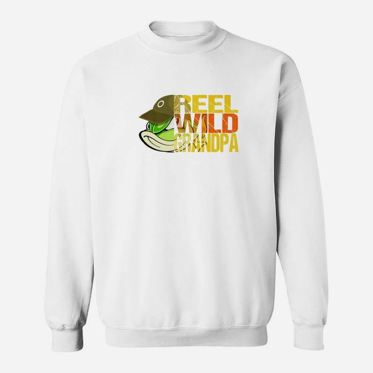 Fishing Reel Wild Grandpa Fathers Day Gift Husband Or Dad Premium Sweatshirt