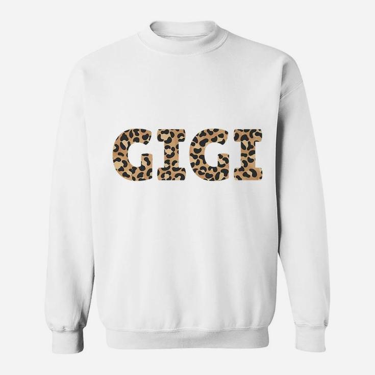 GIGI Leopard Cheetah Animal Print Proud Grandma Grandmother Sweatshirt