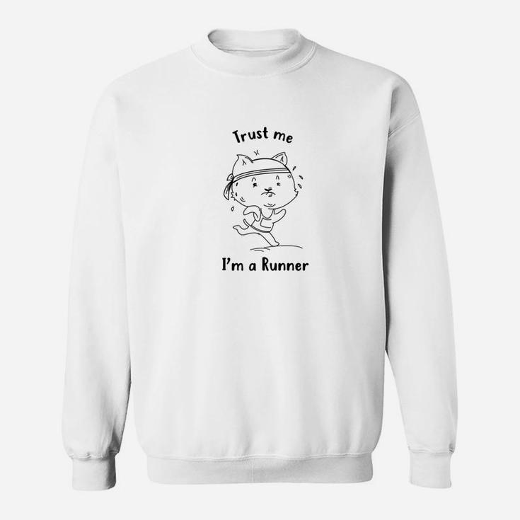 Kitten Of Trust Running Cat Exercise Sweatshirt