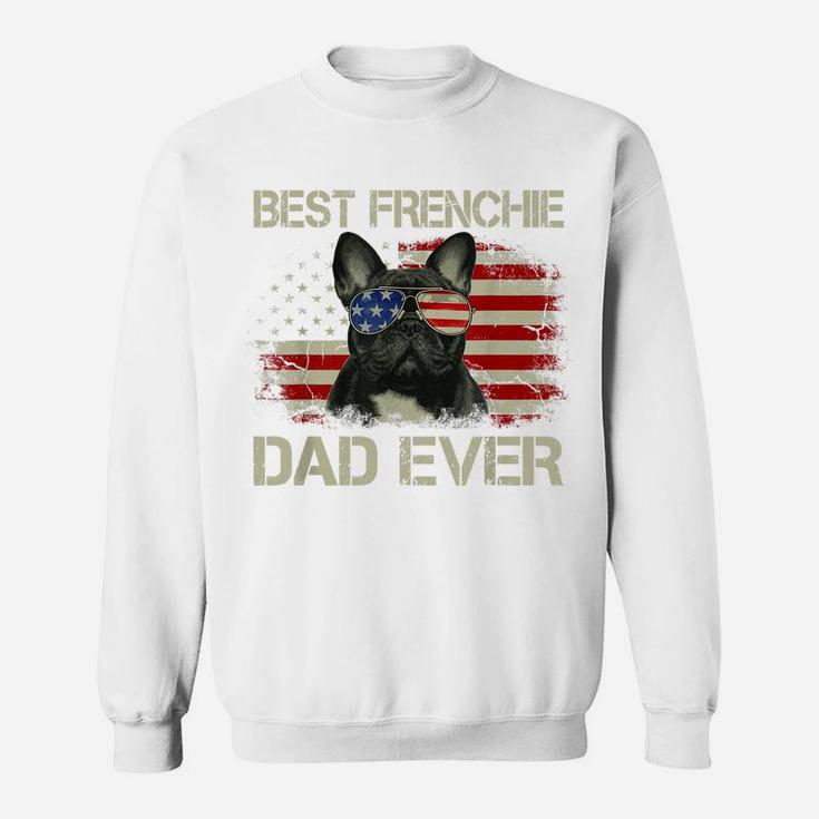 Mens Best Frenchie Dad Ever Tshirt Bulldog American Flag Gift Sweatshirt