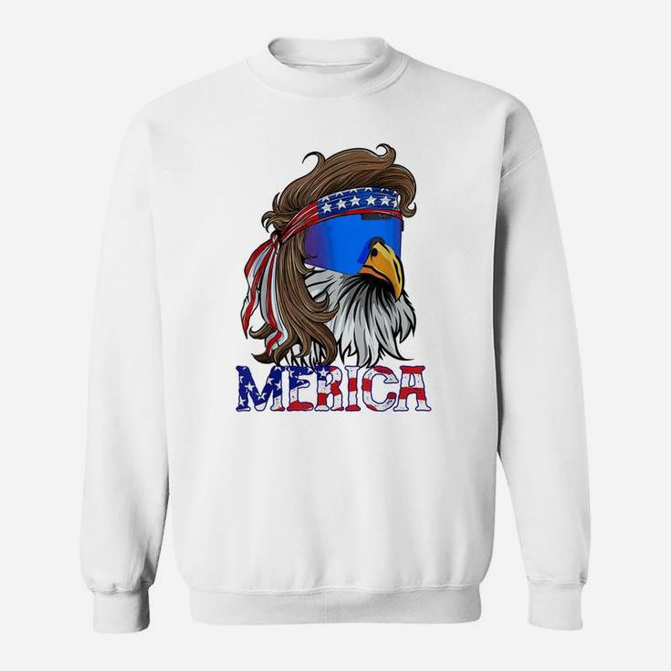 Mens Merica Eagle Mullet Shirt American Flag Usa Men 4Th Of July Sweatshirt