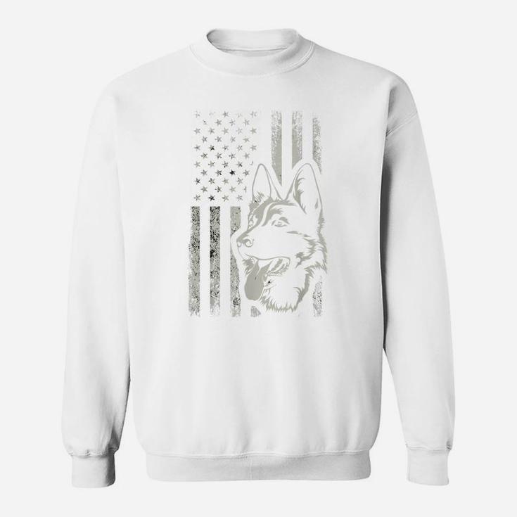Patriotic German Shepherd American Flag Dog Lover Gift Sweatshirt